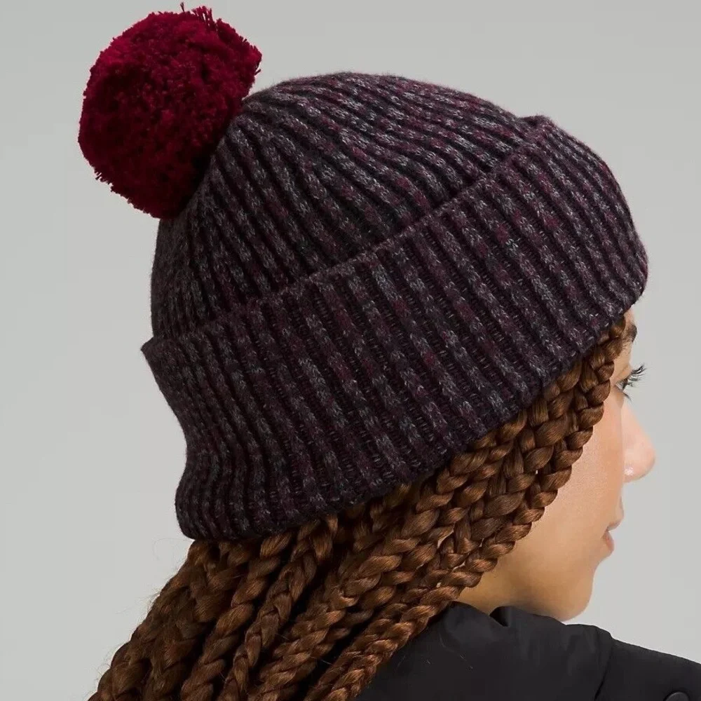 Lululemon Athletica Textured Fleece-Lined Knit Beanie Hat